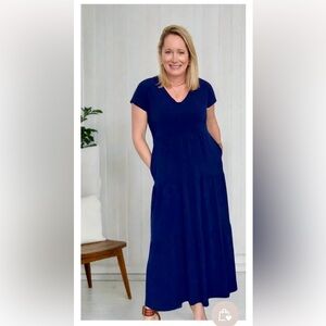 Dotty Black Maxi Dress